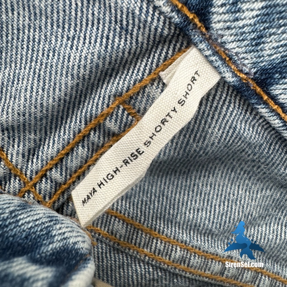 1282 rag & bone Maya High-Rise Short – 26 – Calypso (Blue) - Picture 15 of 16